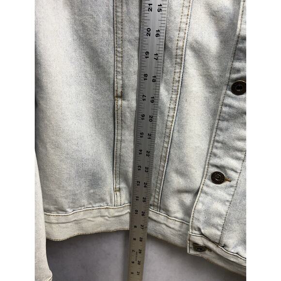 Brooklyn Cloth Mens Trucker Jeans Men Jacket Size XL Faded Acid Wash Distressed - Picture 12 of 15